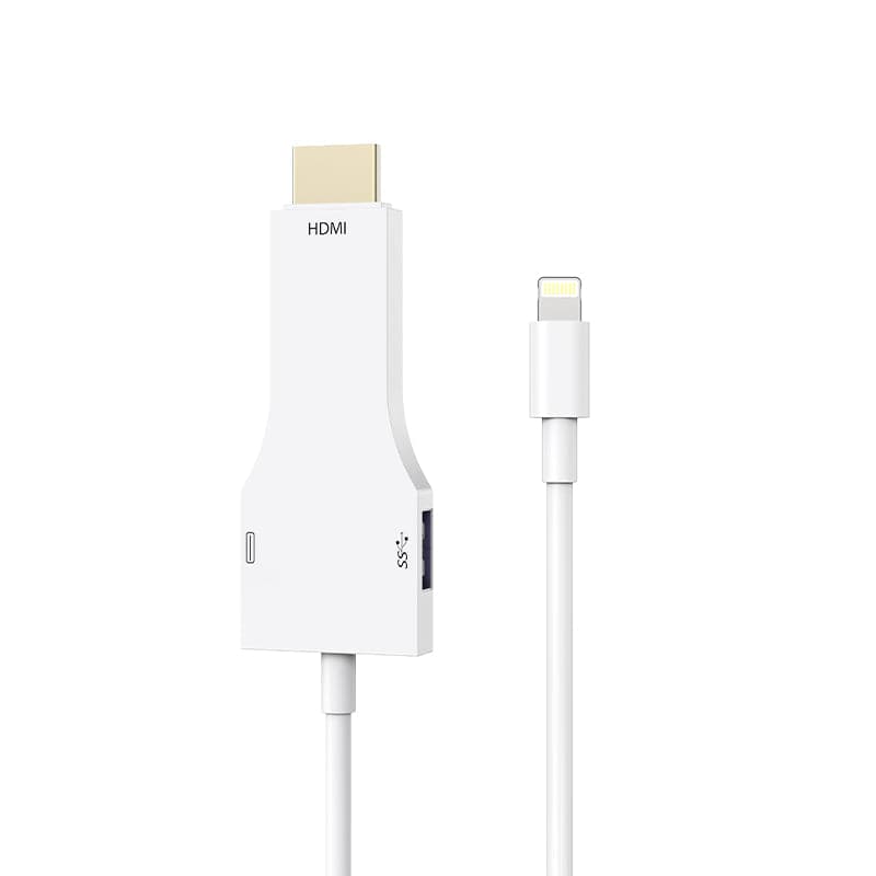Lighting to HDMI Digital AV Adapter Cable For iPhone to HD TV – The Bananas  Store